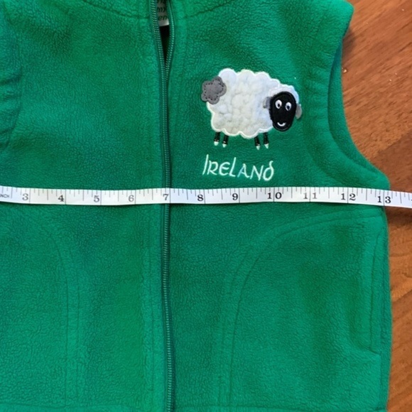 Irish farmyard friends green fleece vest XS - Picture 7 of 10